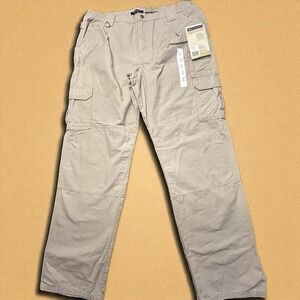 NWT 5.11 Tactical Series Men's Pants Khaki Cargo 40x34 Cotton Canvas Military